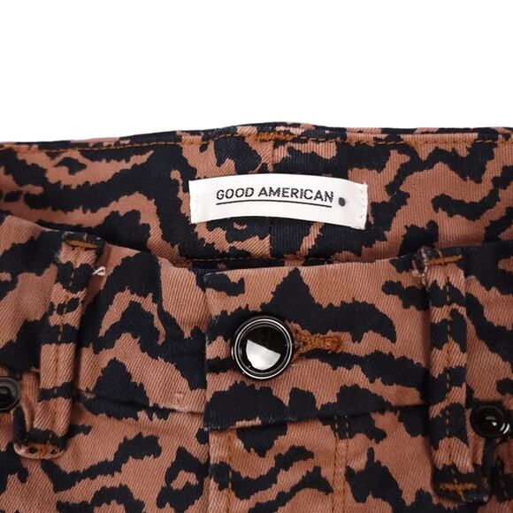 Good American Good Waist Zebra Print Jean Pants - Picture 3 of 11